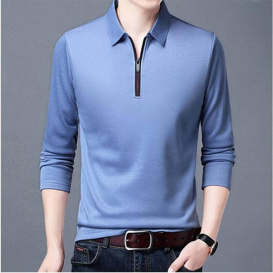 Camisa de vestir de manga larga con cremallera