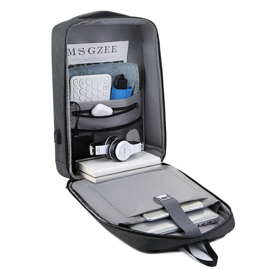 Mochila ejecutiva Gzan: para portátil de 15", impermeable, puerto USB y candado TSA